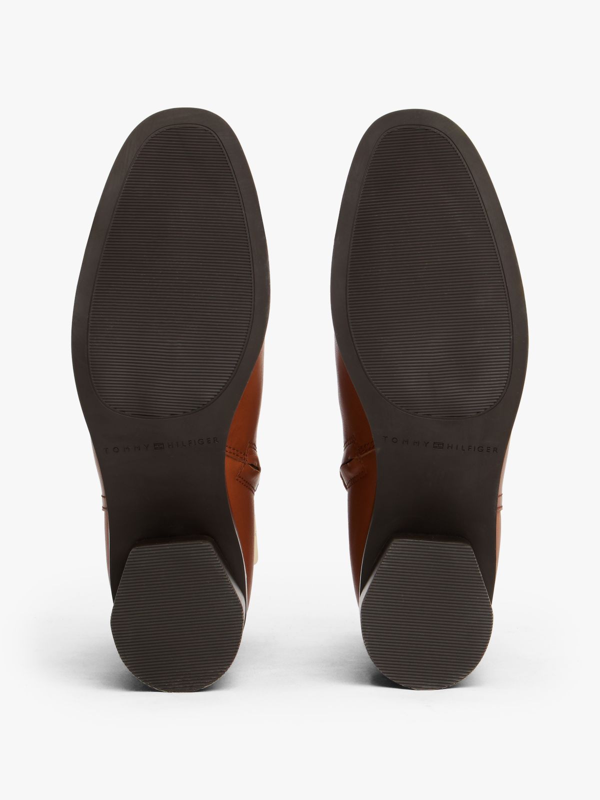 Leather TH Monogram Buckle Ankle Boots — Brown