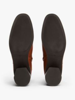 Leather TH Monogram Buckle Ankle Boots — Brown 5