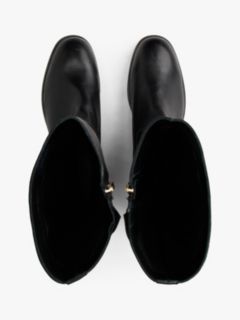 Leather TH Monogram Buckle Riding Boots — Black 3