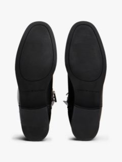 Leather TH Monogram Buckle Riding Boots — Black 5