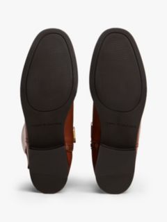 Leather TH Monogram Buckle Riding Boots — Brown 5