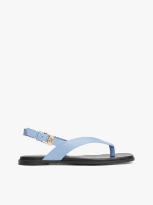 sandali in pelle color block white da donne tommy hilfiger