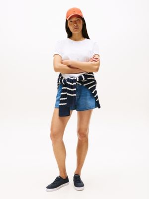 blue enamel flag canvas trainers for women tommy hilfiger