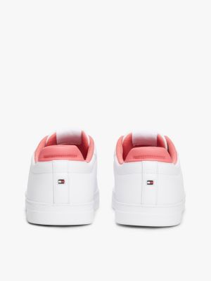 weiß color-pop sneaker aus leder für damen - tommy hilfiger