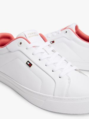 weiß color-pop sneaker aus leder für damen - tommy hilfiger