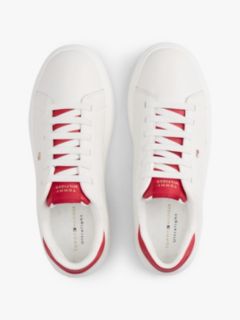 Lightweight Leather Cupsole Court Trainers — Beige 3