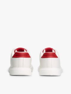 Lightweight Leather Cupsole Court Trainers — Beige 4