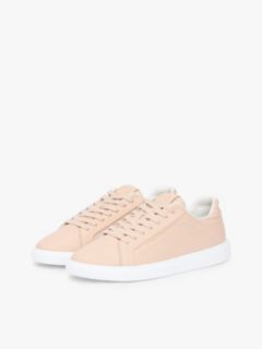 Lightweight Leather Cupsole Court Trainers — Pink 2