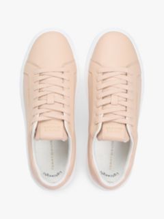 Lightweight Leather Cupsole Court Trainers — Pink 3