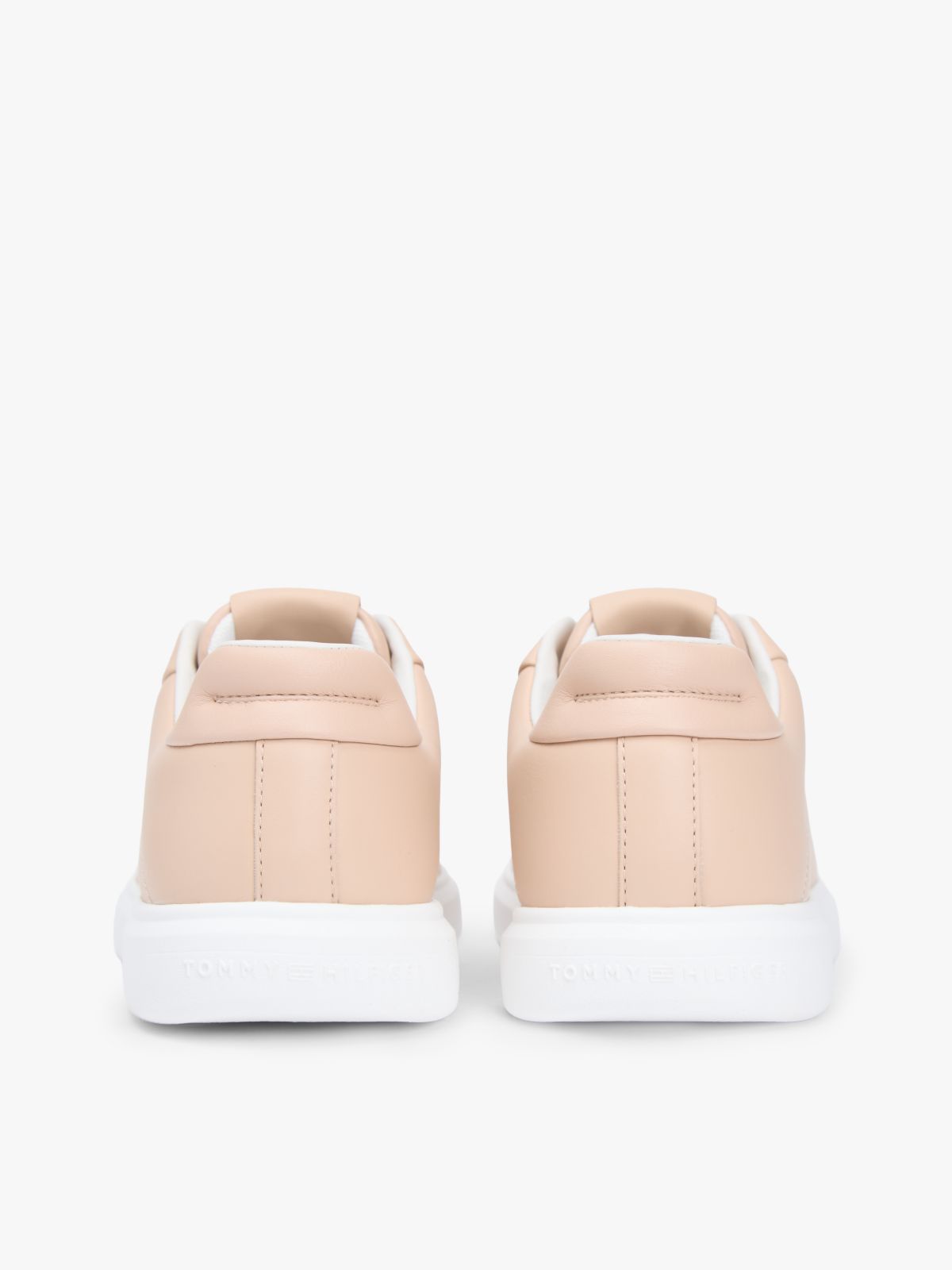 Lightweight Leather Cupsole Court Trainers — Pink