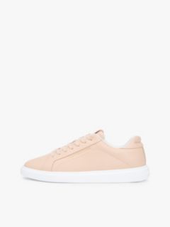 Lightweight Leather Cupsole Court Trainers — Pink 7