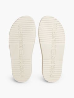Double Strap Enamel Flag Lightweight Sandals — Beige 5