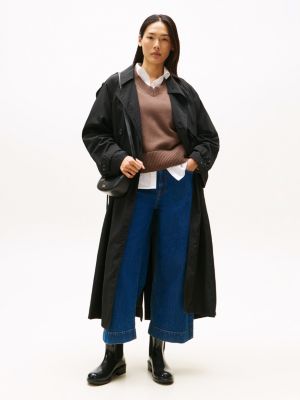 black glossy ankle cleat rain boots for women tommy hilfiger