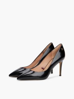 Leather TH Monogram High Heels — Black 2