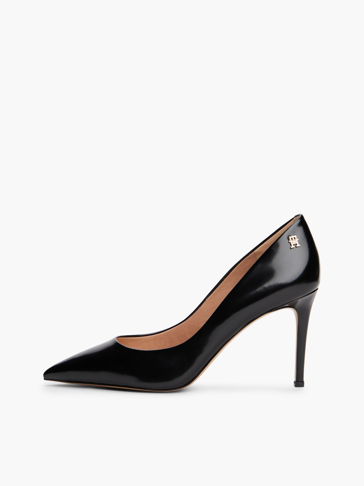 Leather TH Monogram High Heels — Black