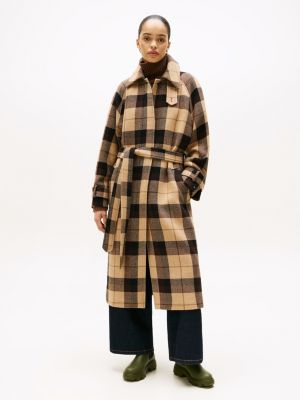 bottines de pluie fourrées à semelle crantée vert pour femmes tommy hilfiger