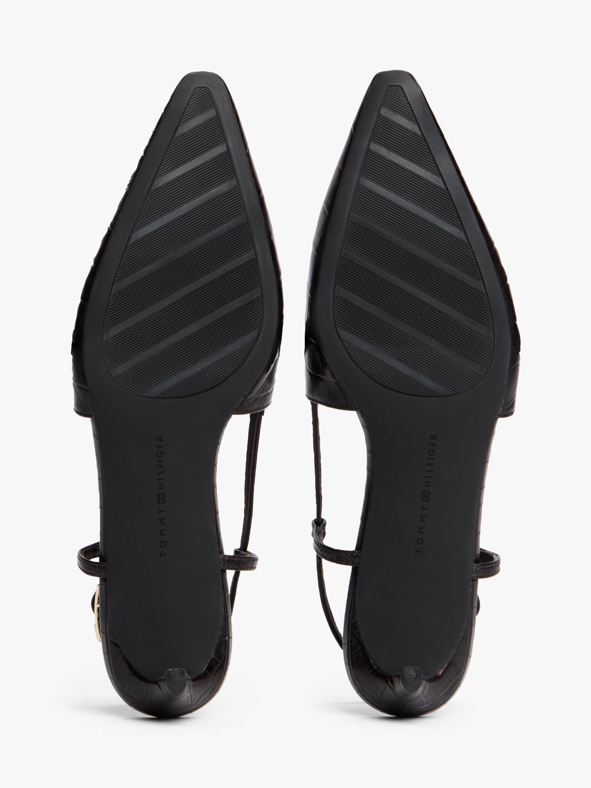 Croco-Print Slingback Kitten Heels With Leather — Purple
