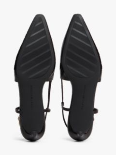Croco-Print Slingback Kitten Heels With Leather — Purple 5
