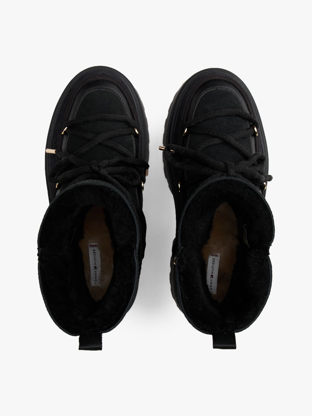 Leather TH Monogram Cleat Snow Boots — Black