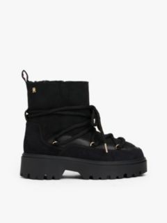 Leather TH Monogram Cleat Snow Boots — Black 1