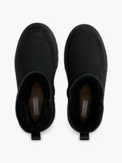 Leather Cleat Pull-On Snow Boots — Black 3