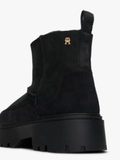 Leather Cleat Pull-On Snow Boots — Black 6