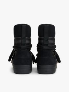 Water Repellent Warm Lined Lace-Up Snow Boots — Black 4
