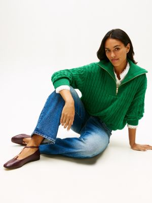 czerwony skórzane baleriny z łańcuszkiem dla kobiety - tommy hilfiger