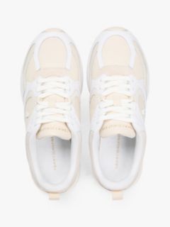 TH Monogram Leather Mixed Texture Trainers — White 3