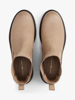 Leather Cleat Chelsea Boots — Beige 3