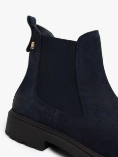 Leather Cleat Chelsea Boots — Blue 6