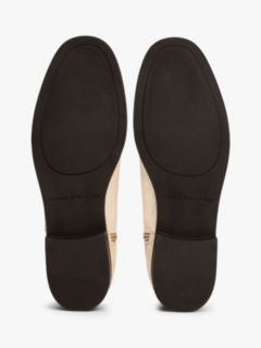 Suede Ankle Strap Riding Boots — Beige 5