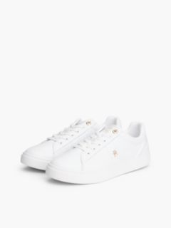 Leather TH Monogram Court Trainers — White 2
