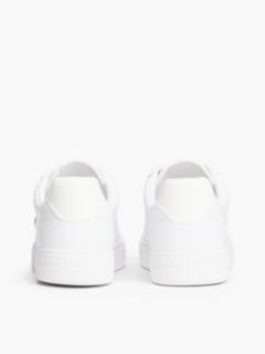 Leather TH Monogram Court Trainers — White 4