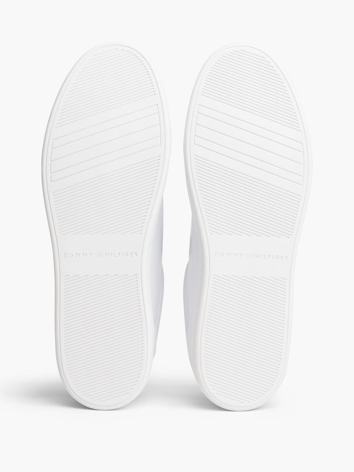 Leather TH Monogram Court Trainers — White