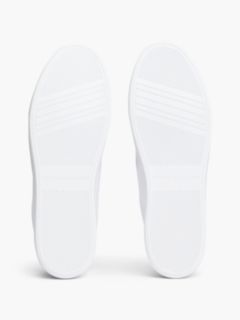 Enamel Flag Leather Court Trainers — White 5