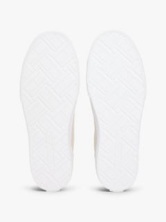 Low Profile Canvas Lace-Up Trainers — Beige 5