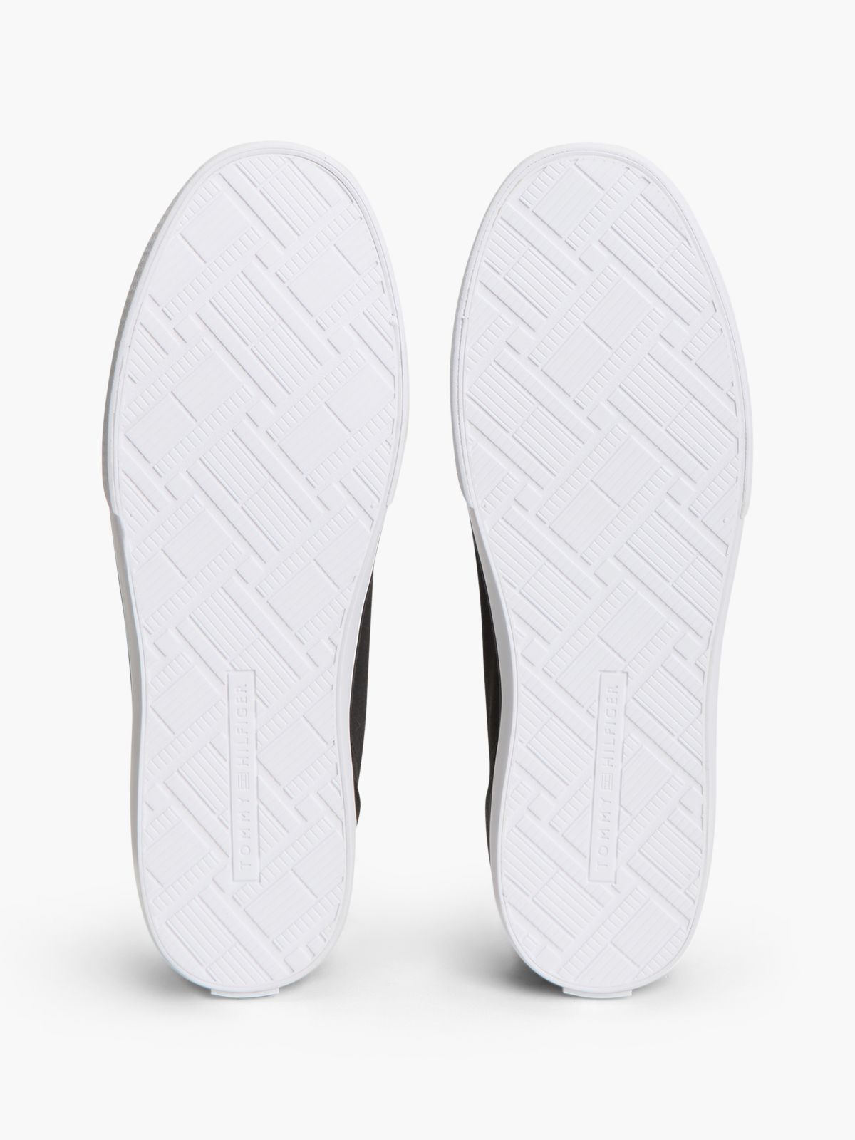 Low Profile Canvas Lace-Up Trainers — Black