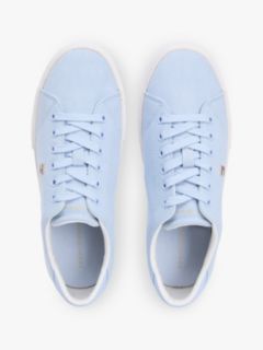 Low Profile Canvas Lace-Up Trainers — Blue 3