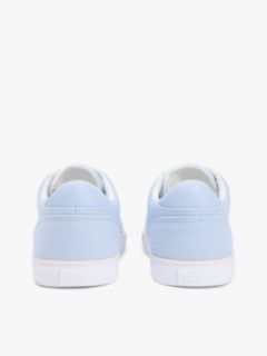 Low Profile Canvas Lace-Up Trainers — Blue 4