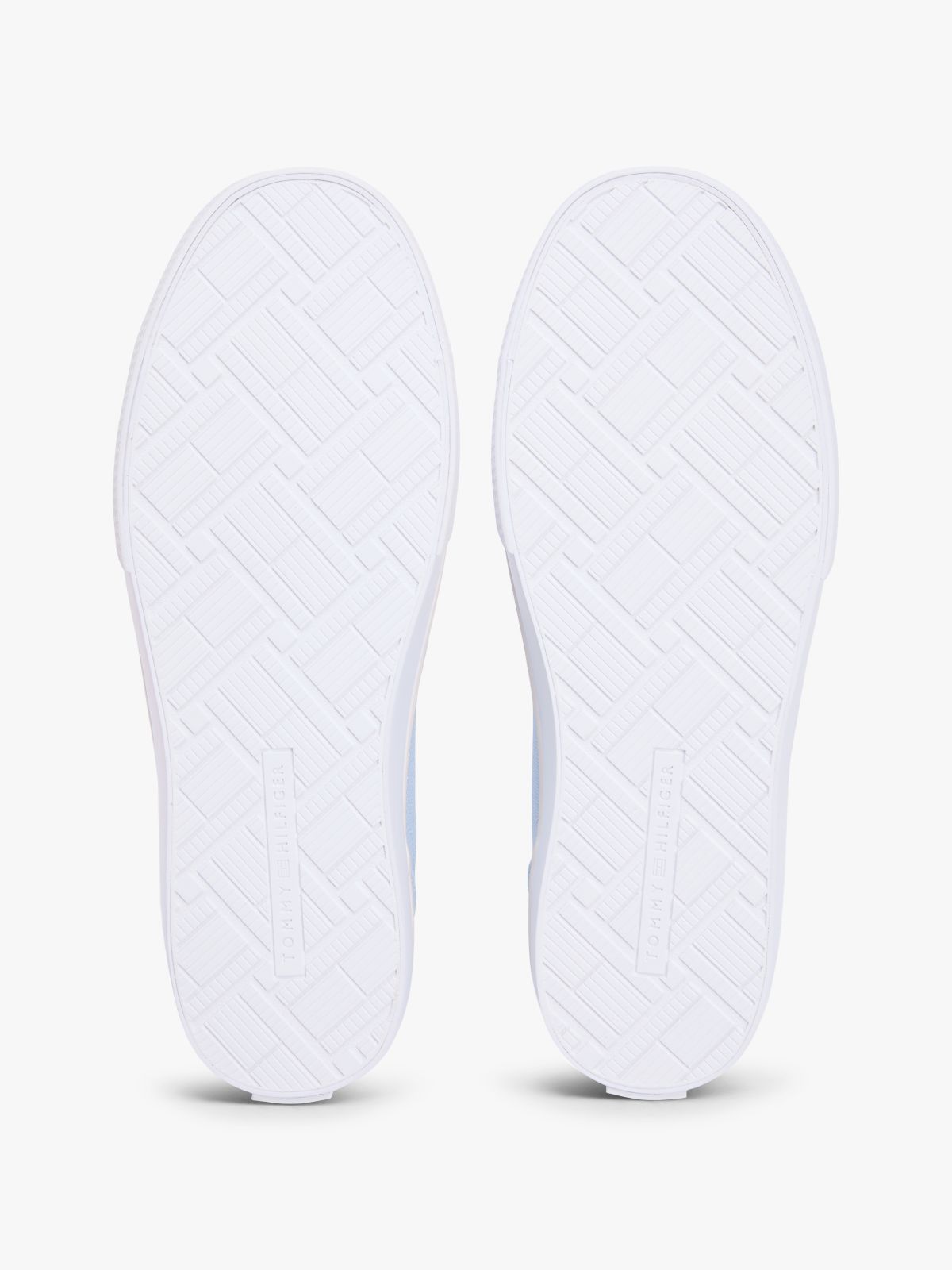 Low Profile Canvas Lace-Up Trainers — Blue