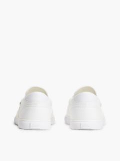 Low Profile Canvas Slip-On Trainers — White 4