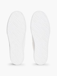 Low Profile Canvas Slip-On Trainers — White 5