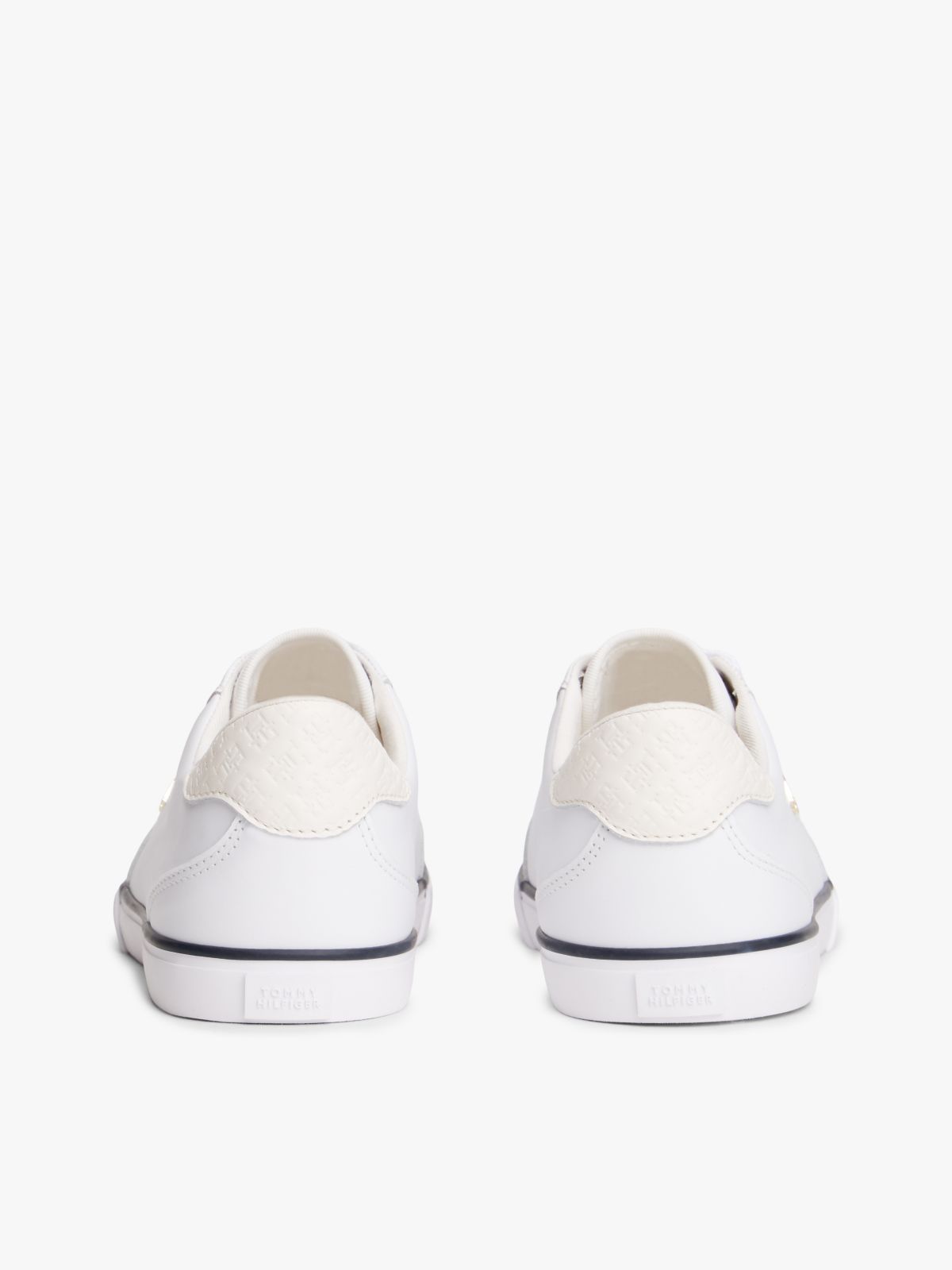 Leather TH Monogram Lace-Up Trainers — White