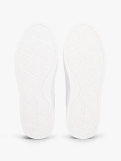 Leather Metallic Logo Cupsole Trainers — Blue 5