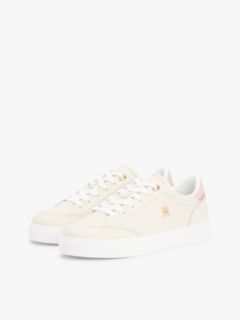 Leather TH Monogram Cupsole Trainers — Beige 2