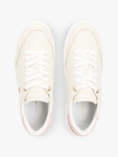Leather TH Monogram Cupsole Trainers — Beige 3