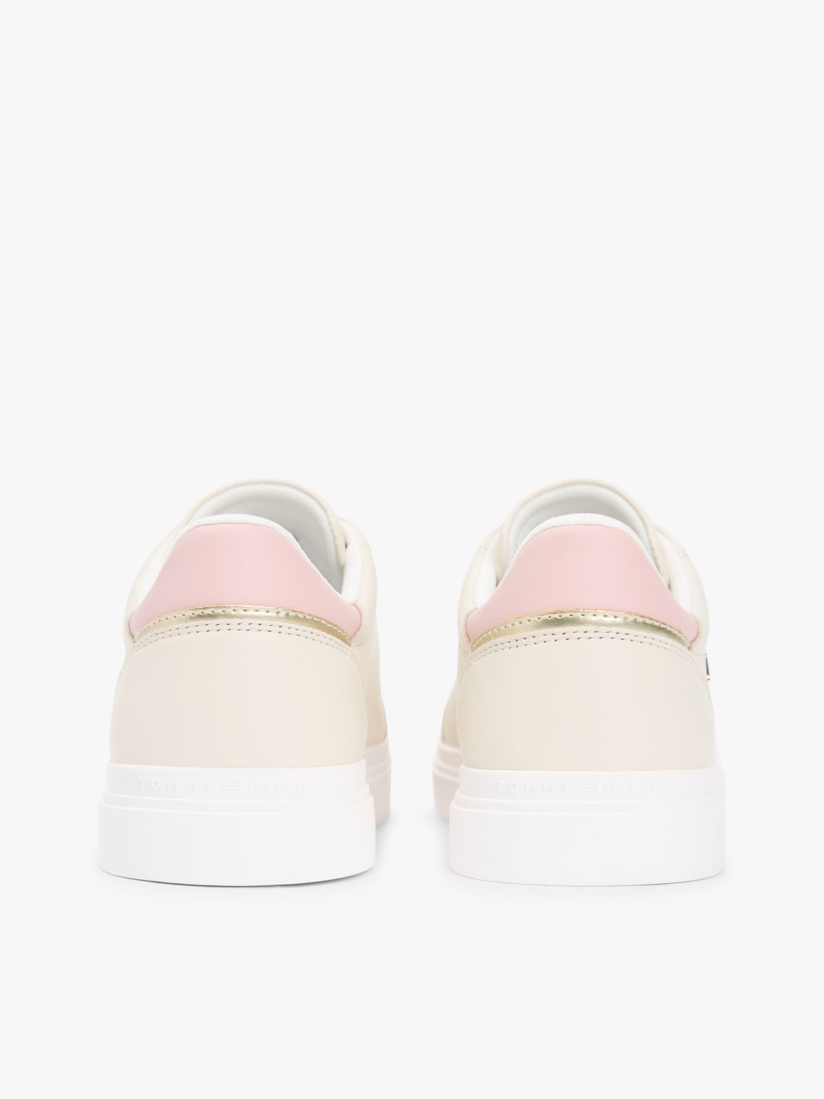 Leather TH Monogram Cupsole Trainers — Beige