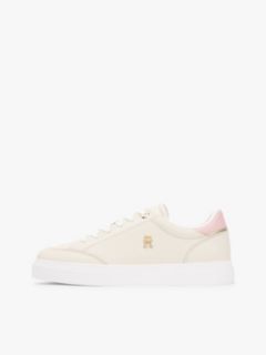 Leather TH Monogram Cupsole Trainers — Beige 7