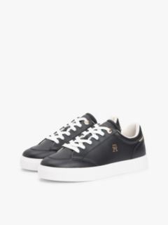 Leather TH Monogram Cupsole Trainers — Black 2